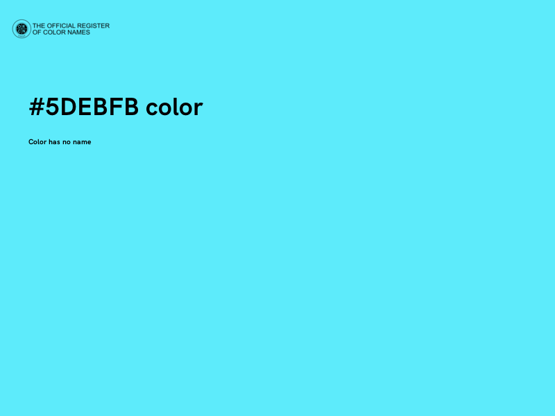 #5DEBFB color image