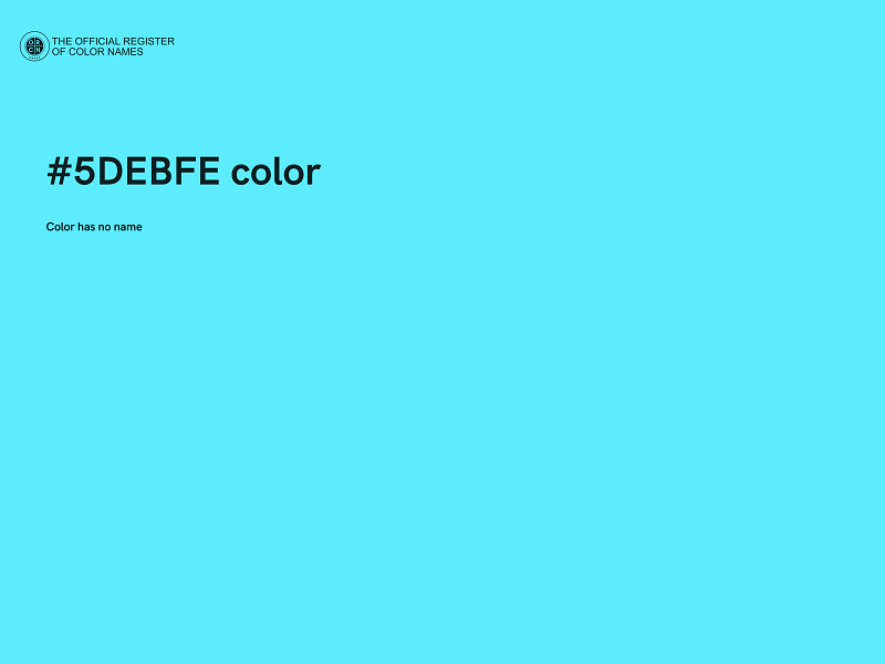 #5DEBFE color image