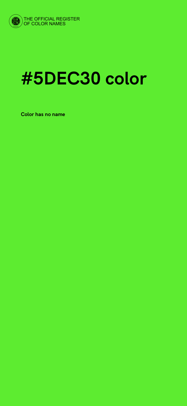 #5DEC30 color image