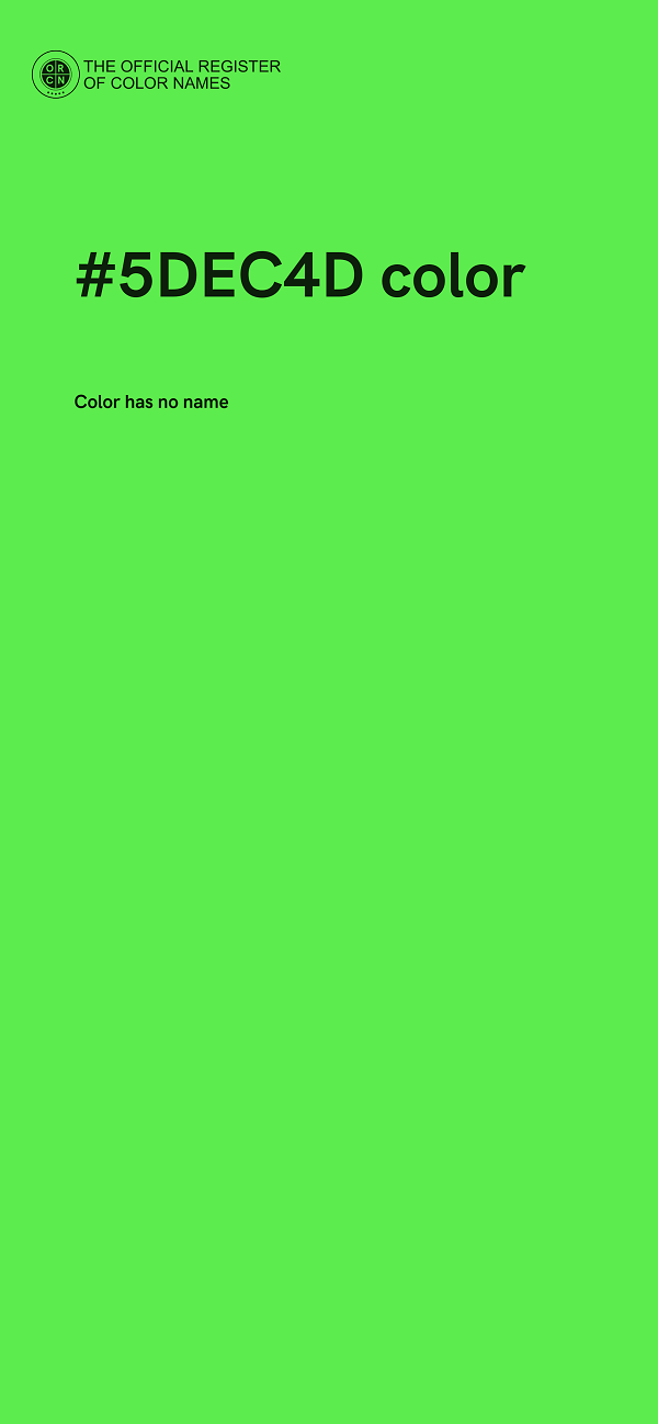 #5DEC4D color image