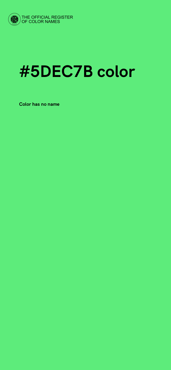 #5DEC7B color image