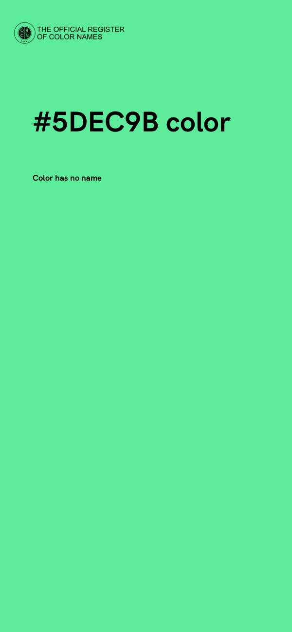 #5DEC9B color image