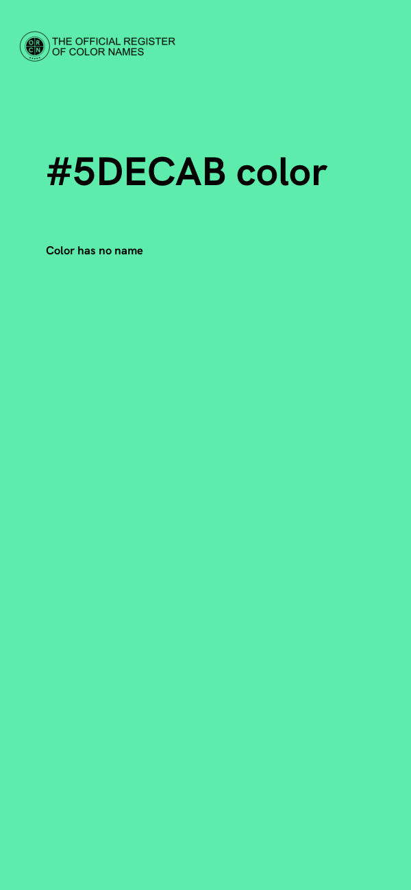 #5DECAB color image