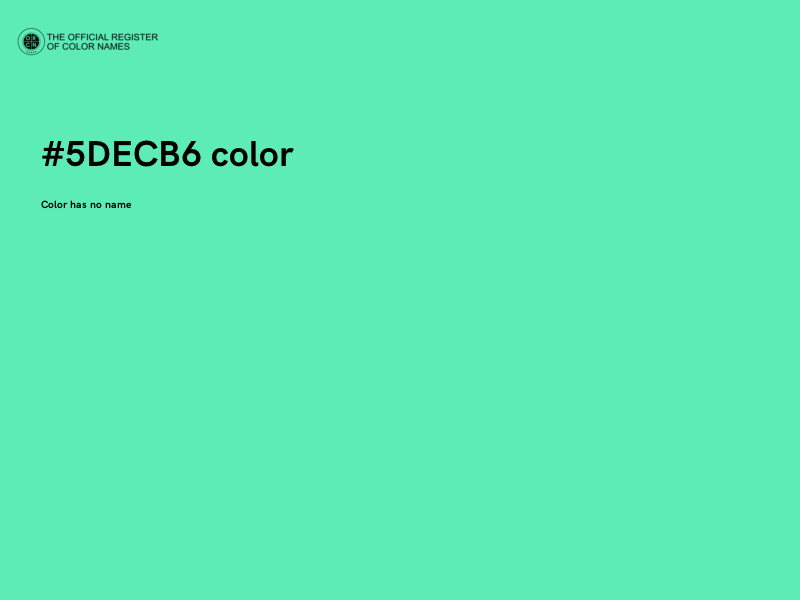 #5DECB6 color image