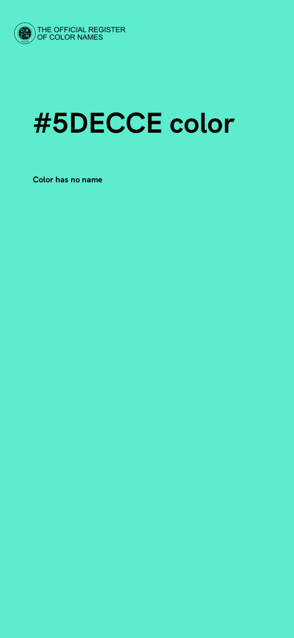 #5DECCE color image
