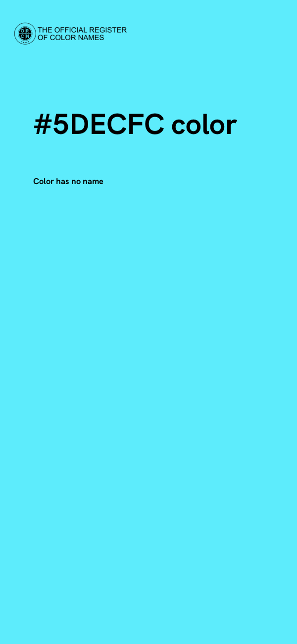 #5DECFC color image