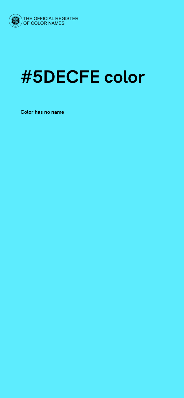 #5DECFE color image