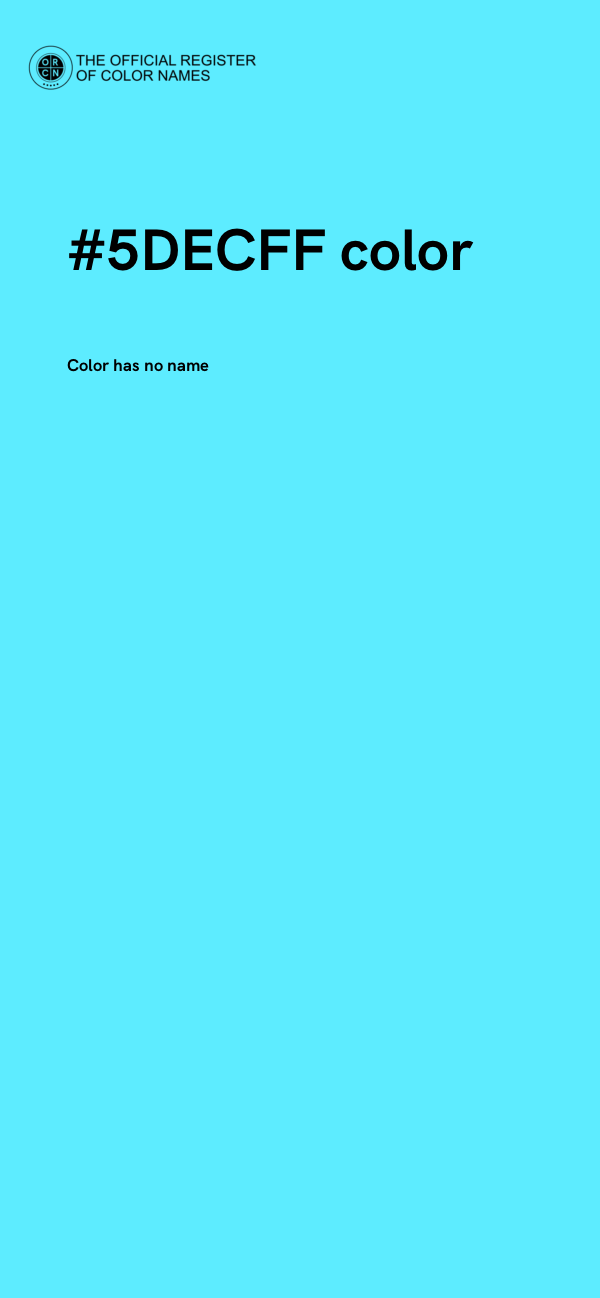 #5DECFF color image