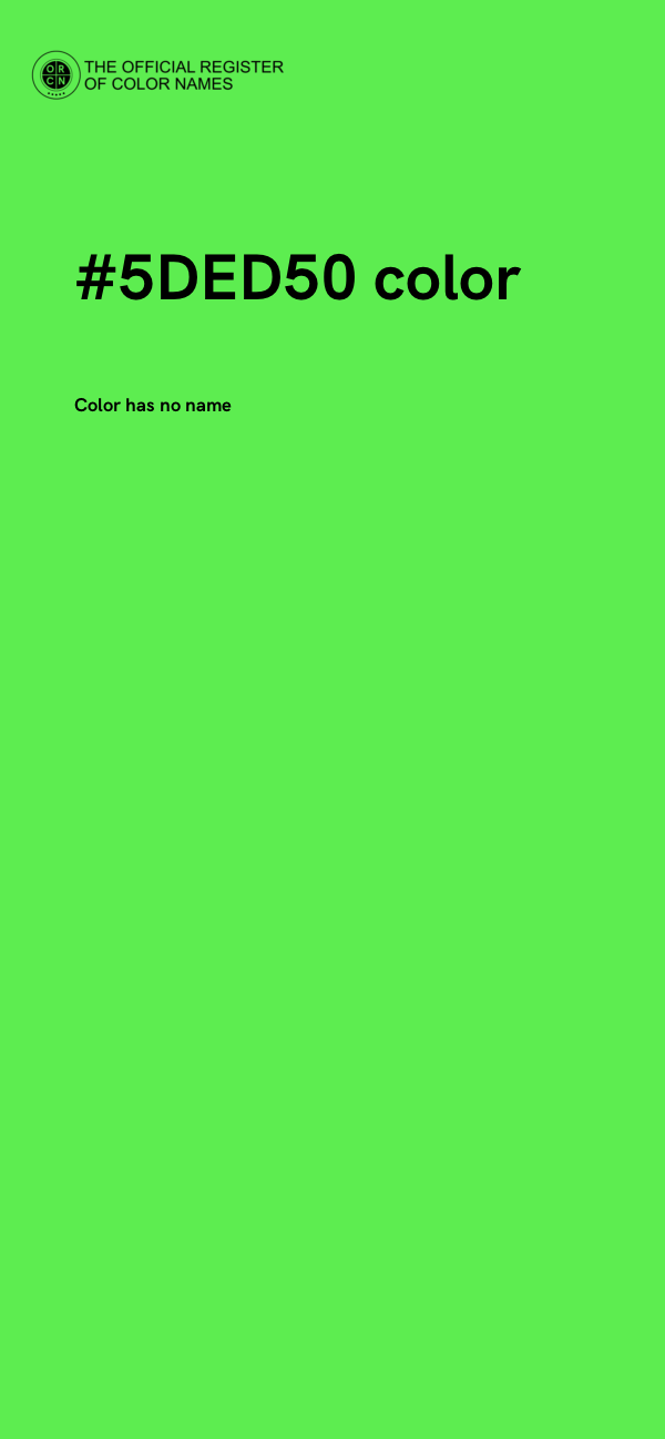 #5DED50 color image