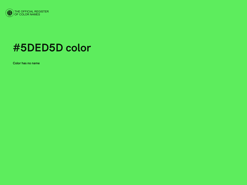 #5DED5D color image