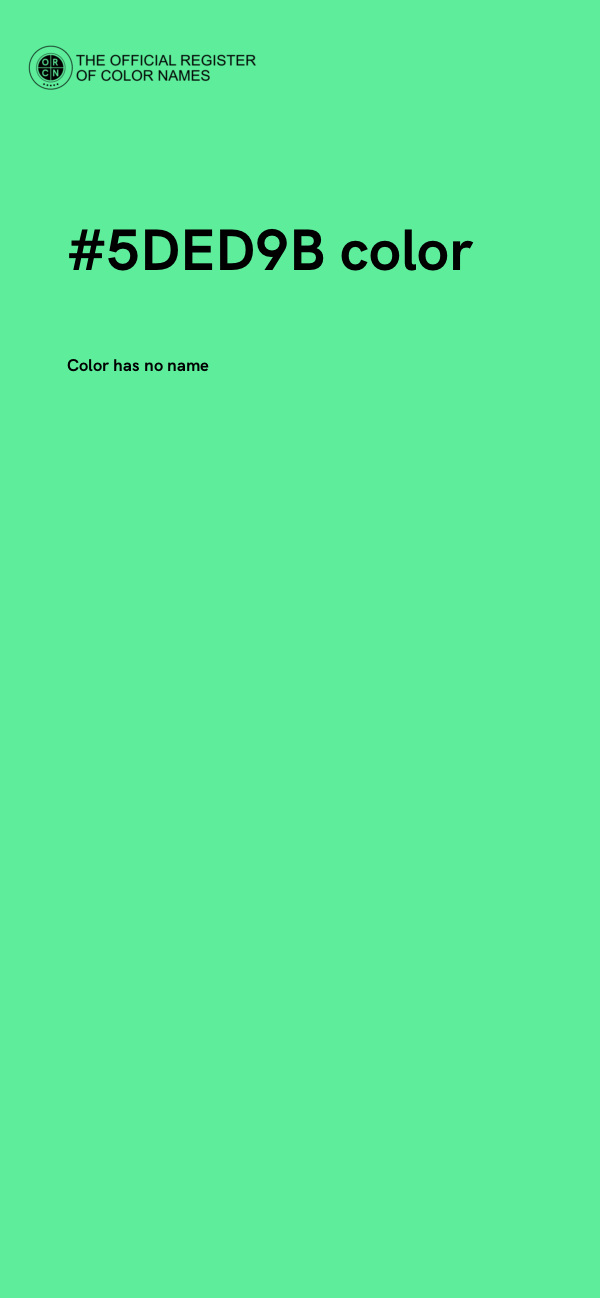 #5DED9B color image
