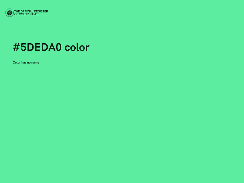 #5DEDA0 color image