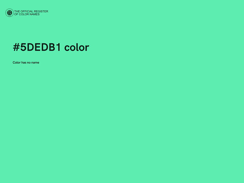 #5DEDB1 color image