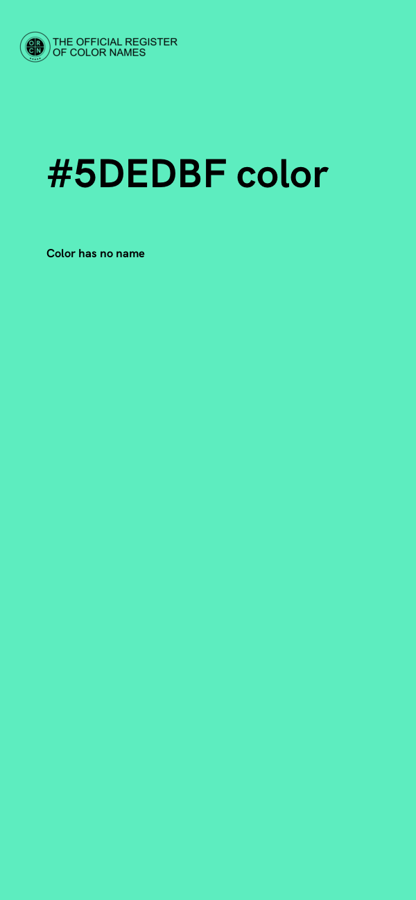 #5DEDBF color image
