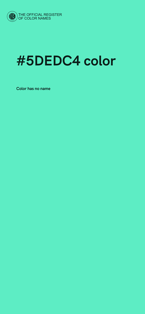 #5DEDC4 color image