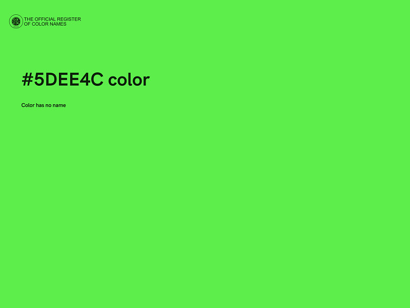 #5DEE4C color image