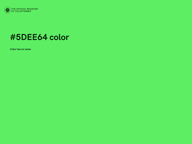 #5DEE64 color image