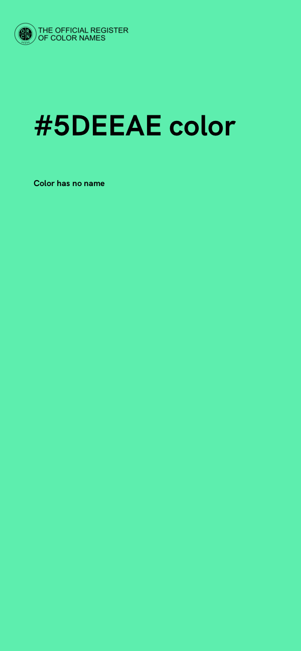 #5DEEAE color image