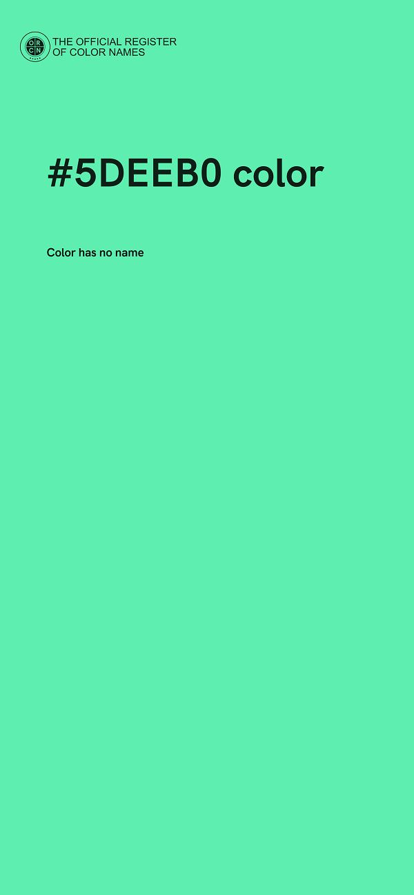 #5DEEB0 color image