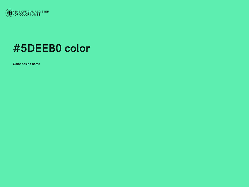 #5DEEB0 color image