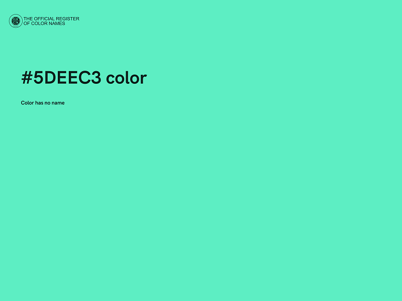 #5DEEC3 color image