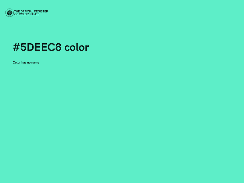 #5DEEC8 color image
