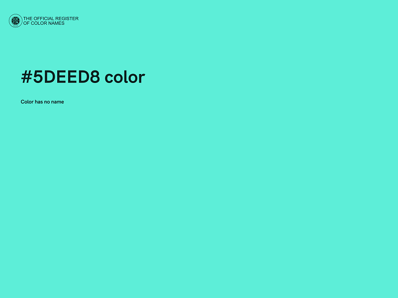 #5DEED8 color image