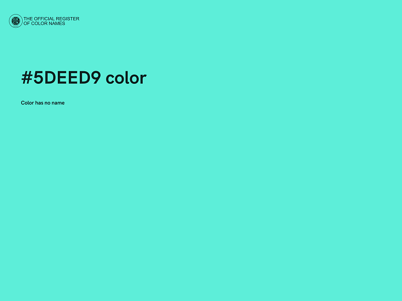 #5DEED9 color image