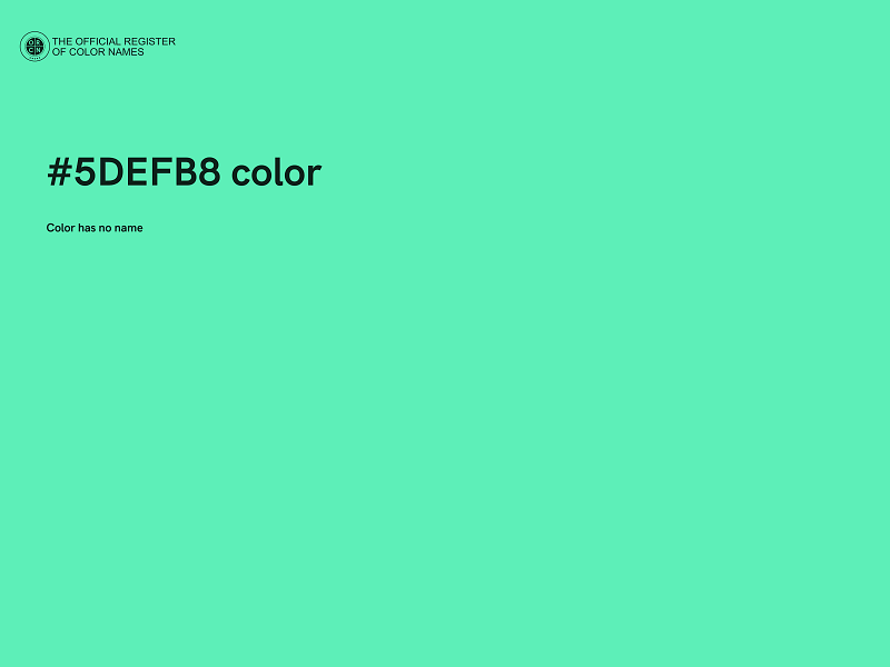 #5DEFB8 color image