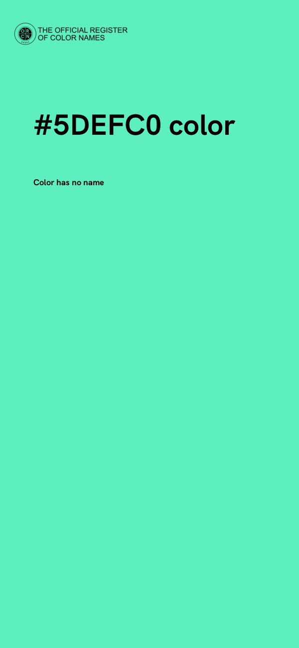 #5DEFC0 color image