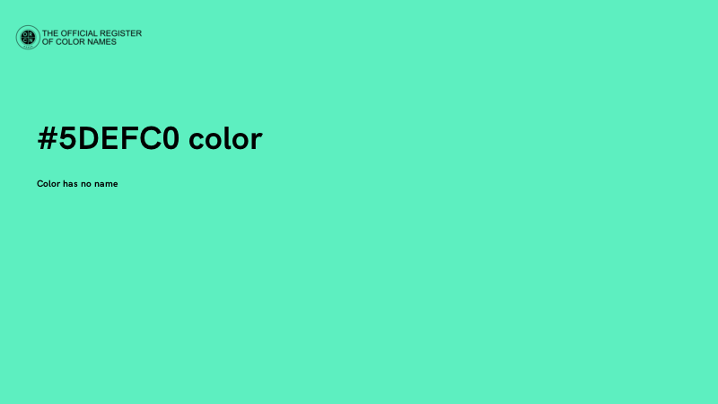 #5DEFC0 color image