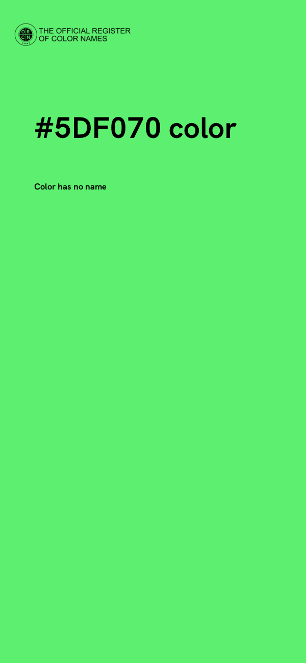 #5DF070 color image