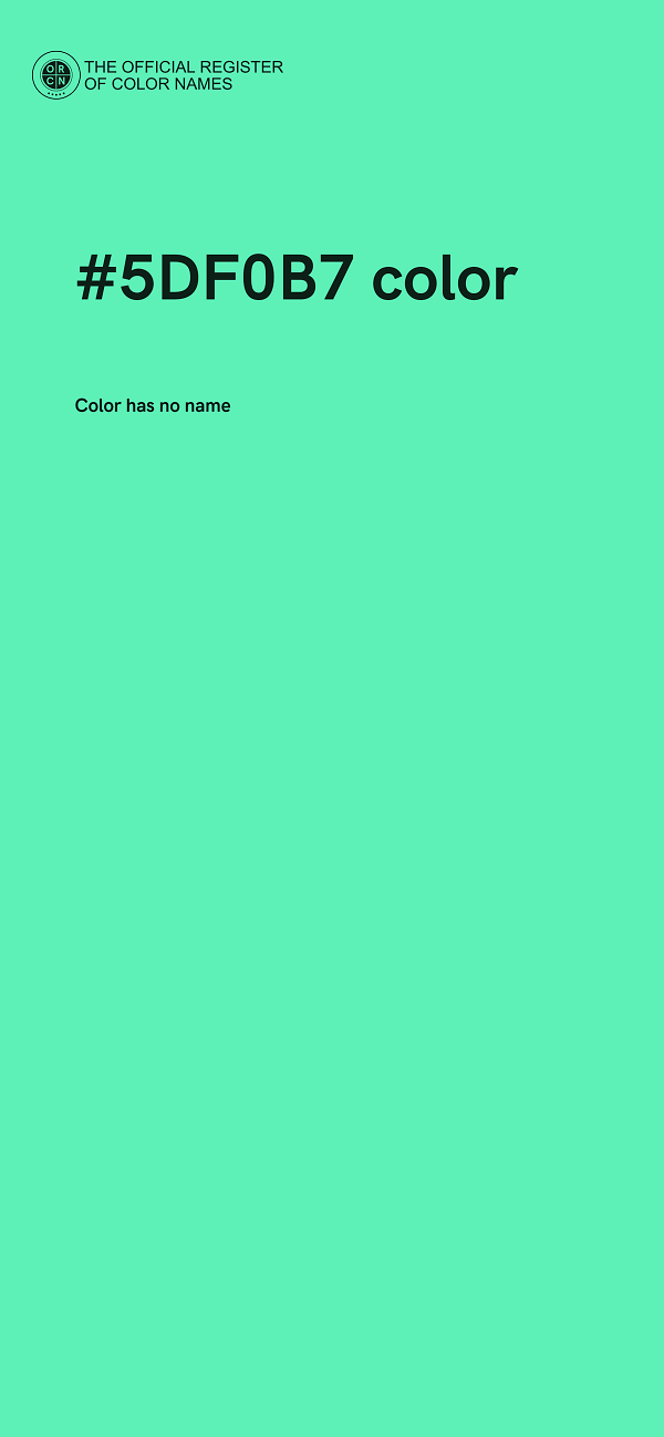 #5DF0B7 color image