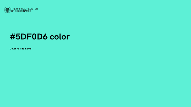 #5DF0D6 color image
