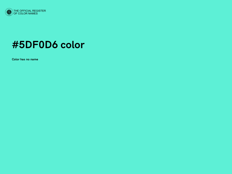 #5DF0D6 color image