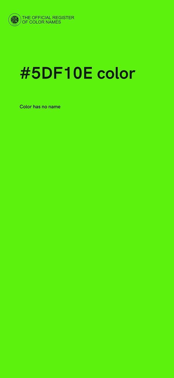 #5DF10E color image
