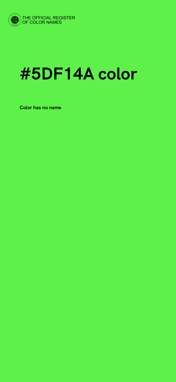 #5DF14A color image