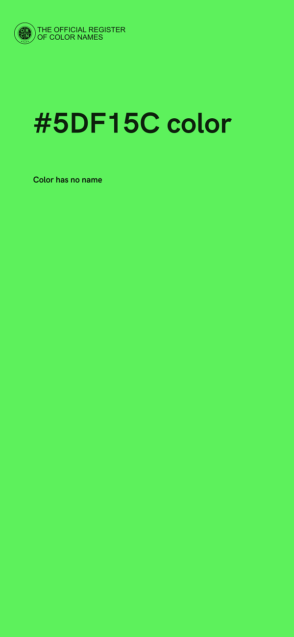 #5DF15C color image