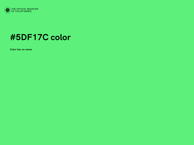 #5DF17C color image