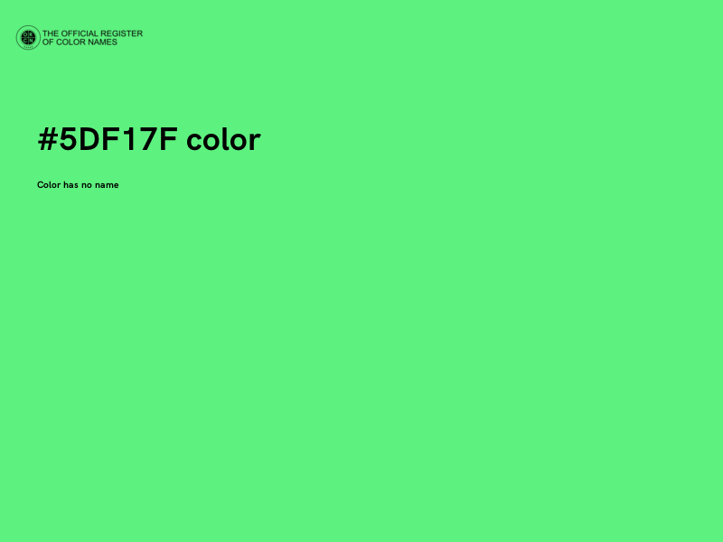 #5DF17F color image