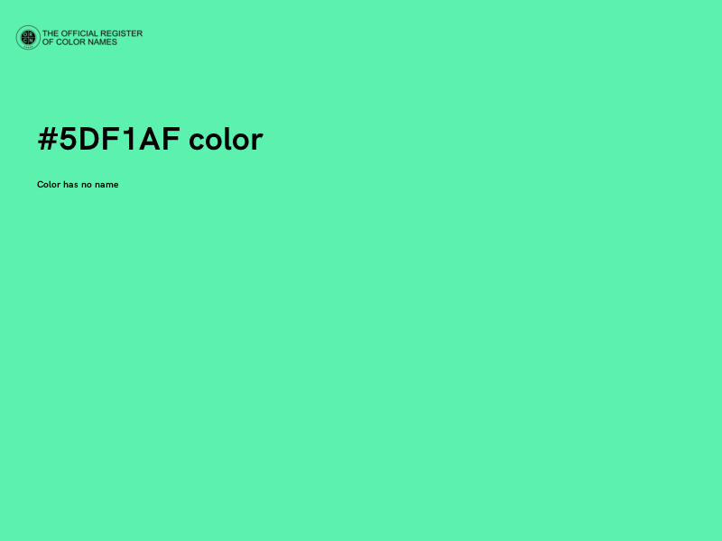 #5DF1AF color image
