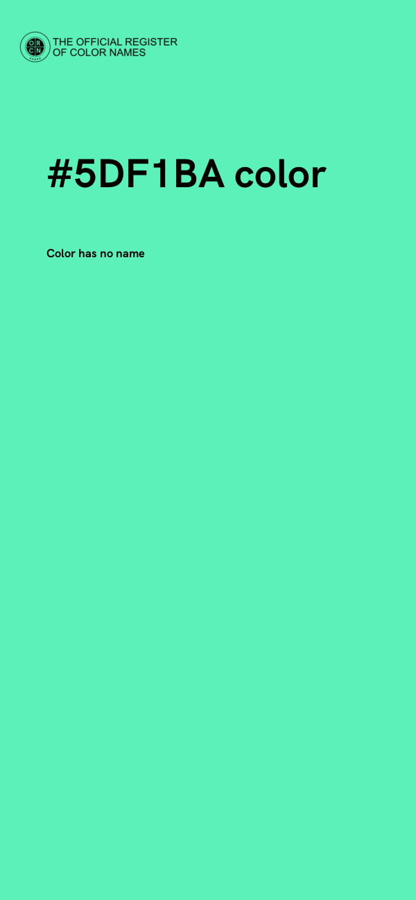 #5DF1BA color image