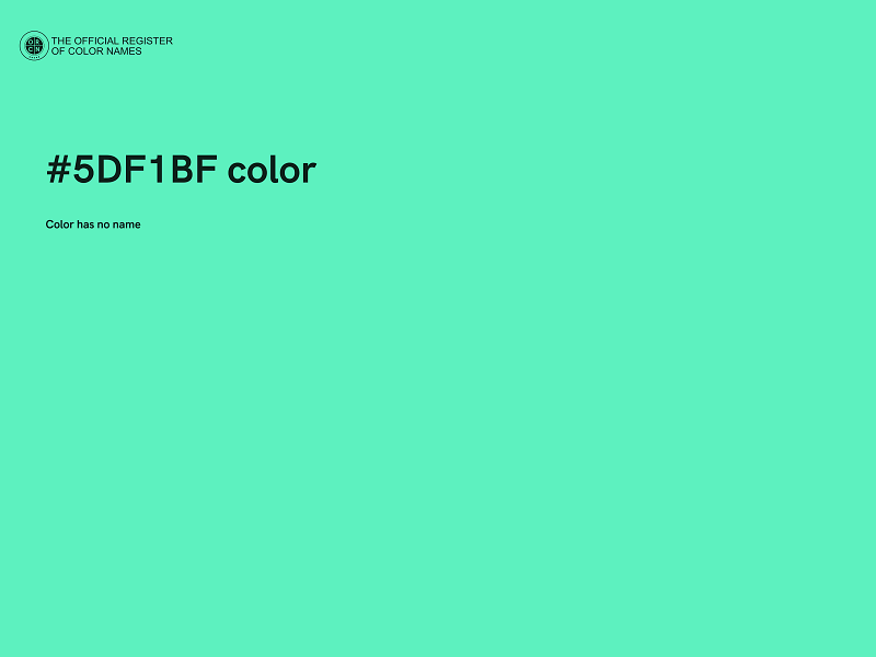 #5DF1BF color image