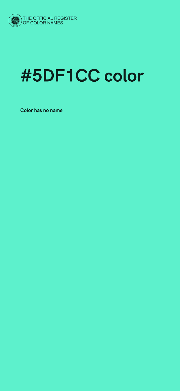 #5DF1CC color image