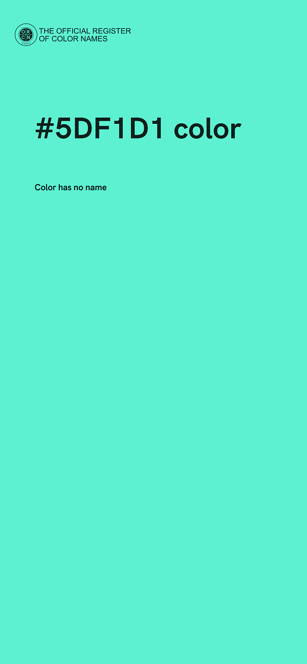 #5DF1D1 color image
