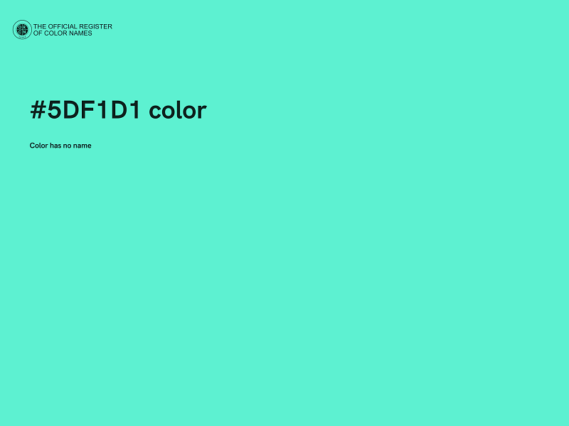#5DF1D1 color image