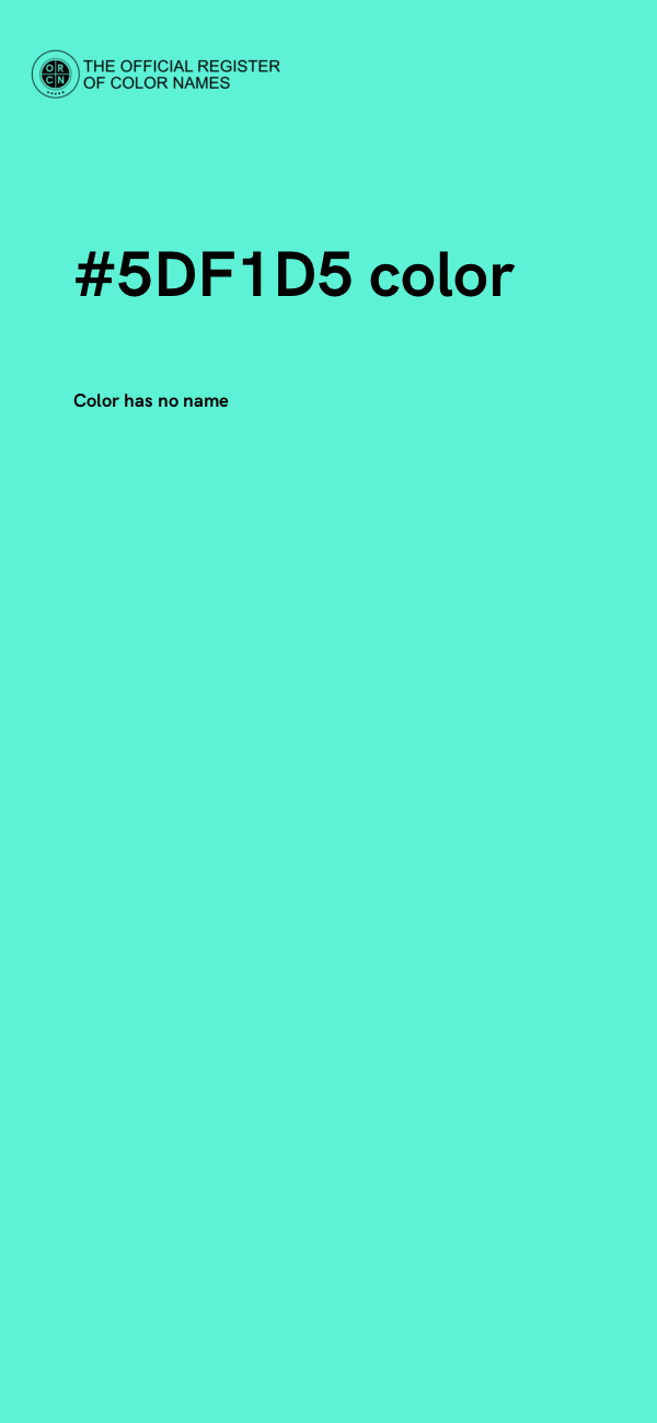 #5DF1D5 color image