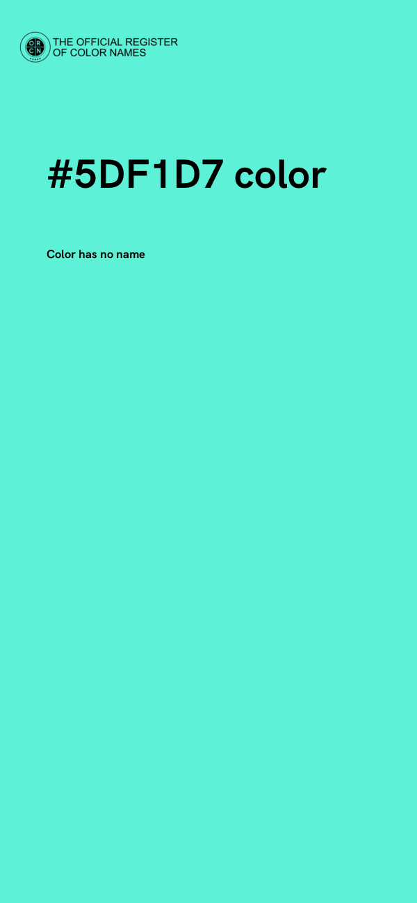 #5DF1D7 color image
