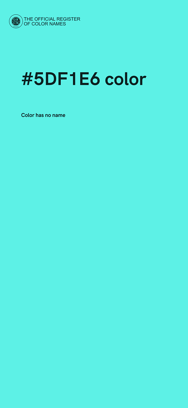 #5DF1E6 color image