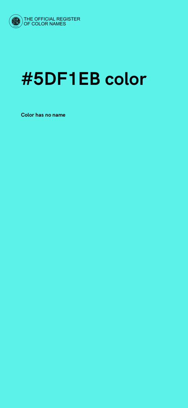 #5DF1EB color image